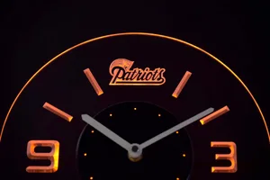 New England Patriots Modern LED Neon Wall Clock
