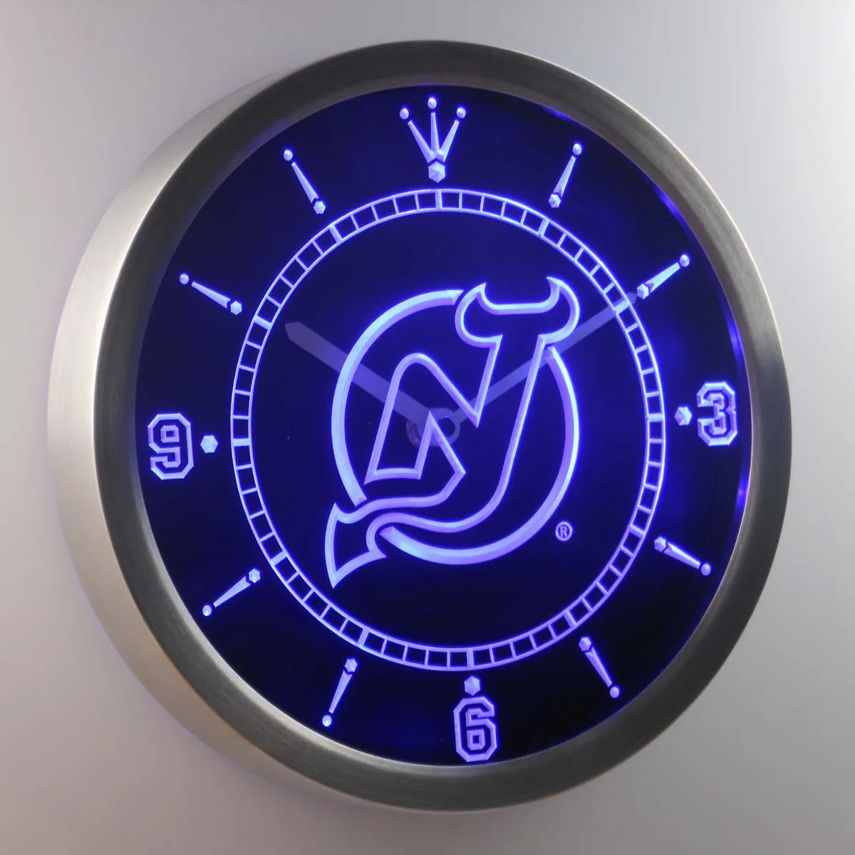 New Jersey Devils LED Neon Wall Clock
