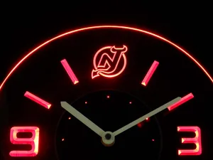 New Jersey Devils Modern LED Neon Wall Clock