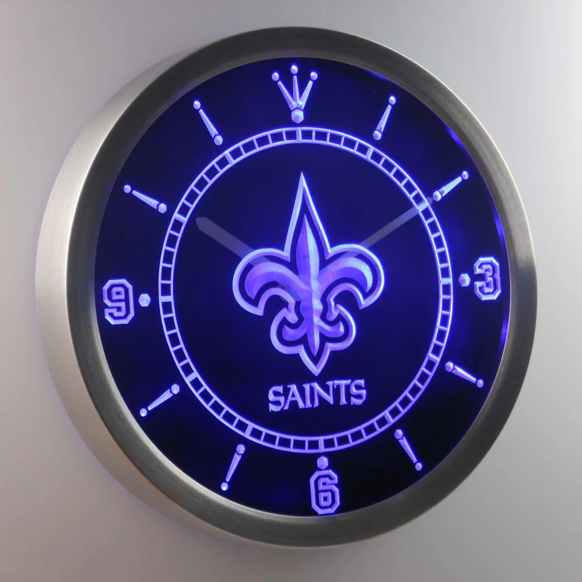 New Orleans Saints LED Neon Wall Clock