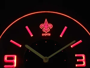 New Orleans Saints Modern LED Neon Wall Clock