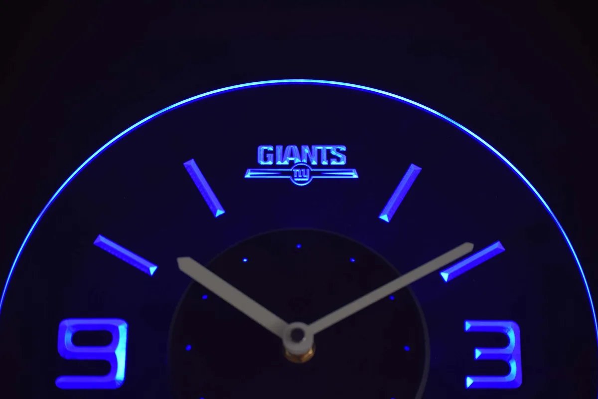 New York Giants Modern LED Neon Wall Clock