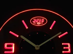New York Jets Modern LED Neon Wall Clock