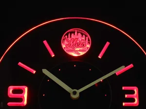 New York Mets Modern LED Neon Wall Clock