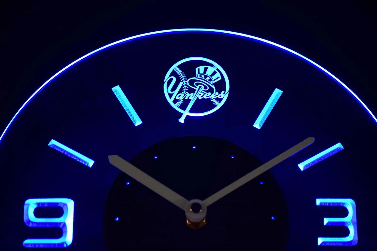 New York Yankees Modern LED Neon Wall Clock