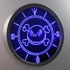 Nightmare Before Christmas Jack Skellington Head LED Neon Wall Clock