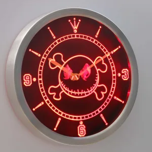 Nightmare Before Christmas Jack Skellington Head LED Neon Wall Clock