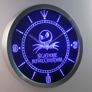 Nightmare Before Christmas LED Neon Wall Clock