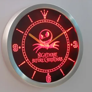 Nightmare Before Christmas LED Neon Wall Clock