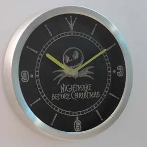 Nightmare Before Christmas LED Neon Wall Clock
