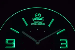 Nightmare Before Christmas Modern LED Neon Wall Clock