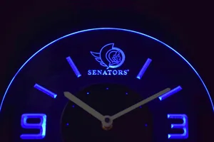 Ottawa Senators Modern LED Neon Wall Clock