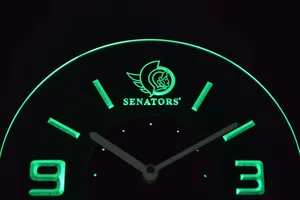 Ottawa Senators Modern LED Neon Wall Clock