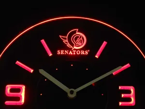 Ottawa Senators Modern LED Neon Wall Clock