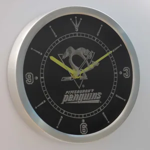 Pittsburgh Penguins LED Neon Wall Clock