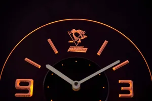 Pittsburgh Penguins Modern LED Neon Wall Clock