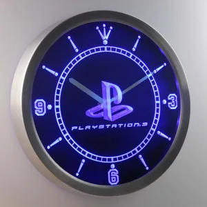 PlayStation PS3 LED Neon Wall Clock
