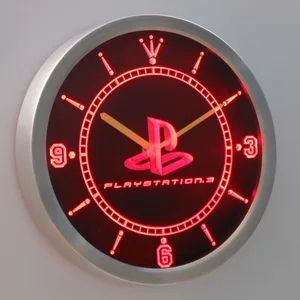 PlayStation PS3 LED Neon Wall Clock