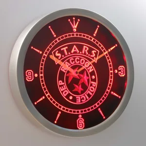 Resident Evil STARS LED Neon Wall Clock