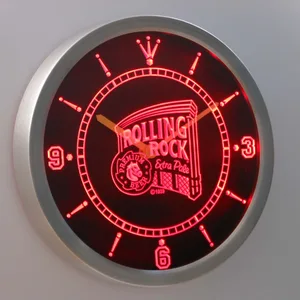 Rolling Rock Extra Pale LED Neon Wall Clock