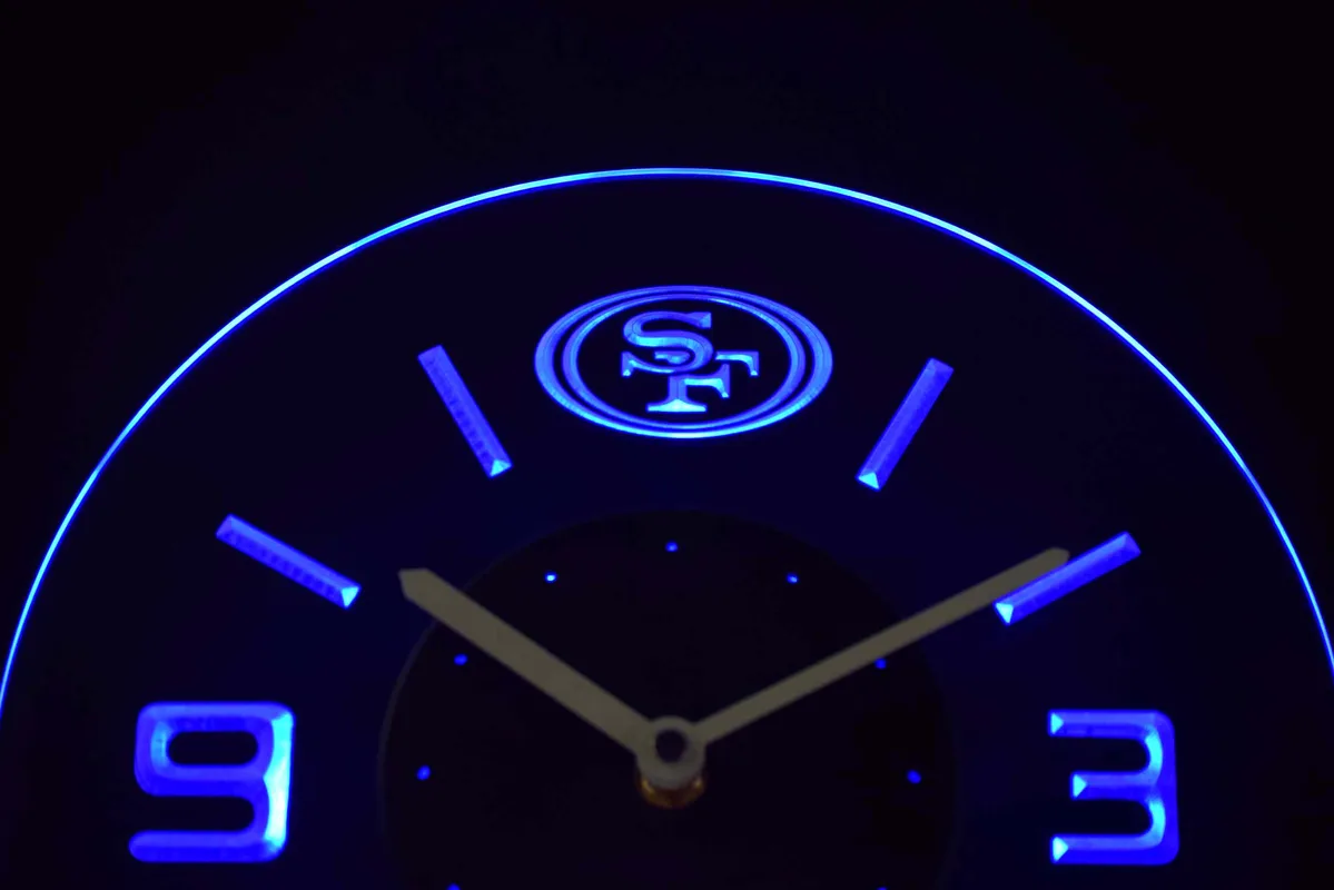 San Francisco 49ers Modern LED Neon Wall Clock