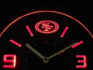 San Francisco 49ers Modern LED Neon Wall Clock