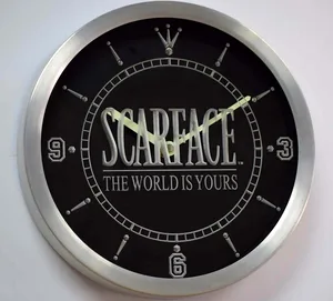 Scarface The World is Yours LED Neon Wall Clock