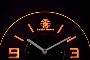 Smith & Wesson Modern LED Neon Wall Clock