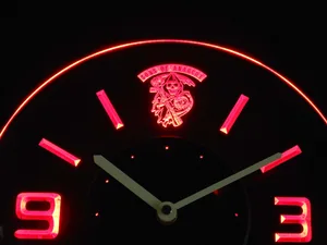 Sons of Anarchy Modern LED Neon Wall Clock