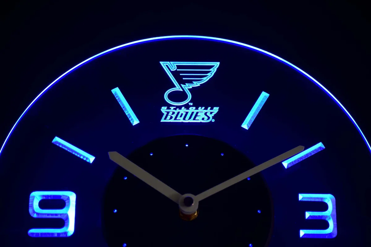 St. Louis Blues Modern LED Neon Wall Clock