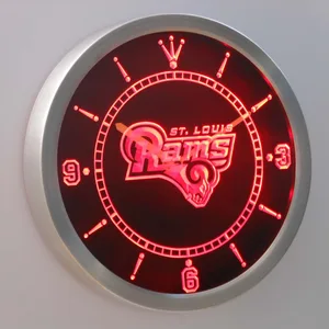 St Louis Rams LED Neon Wall Clock - Legacy Edition