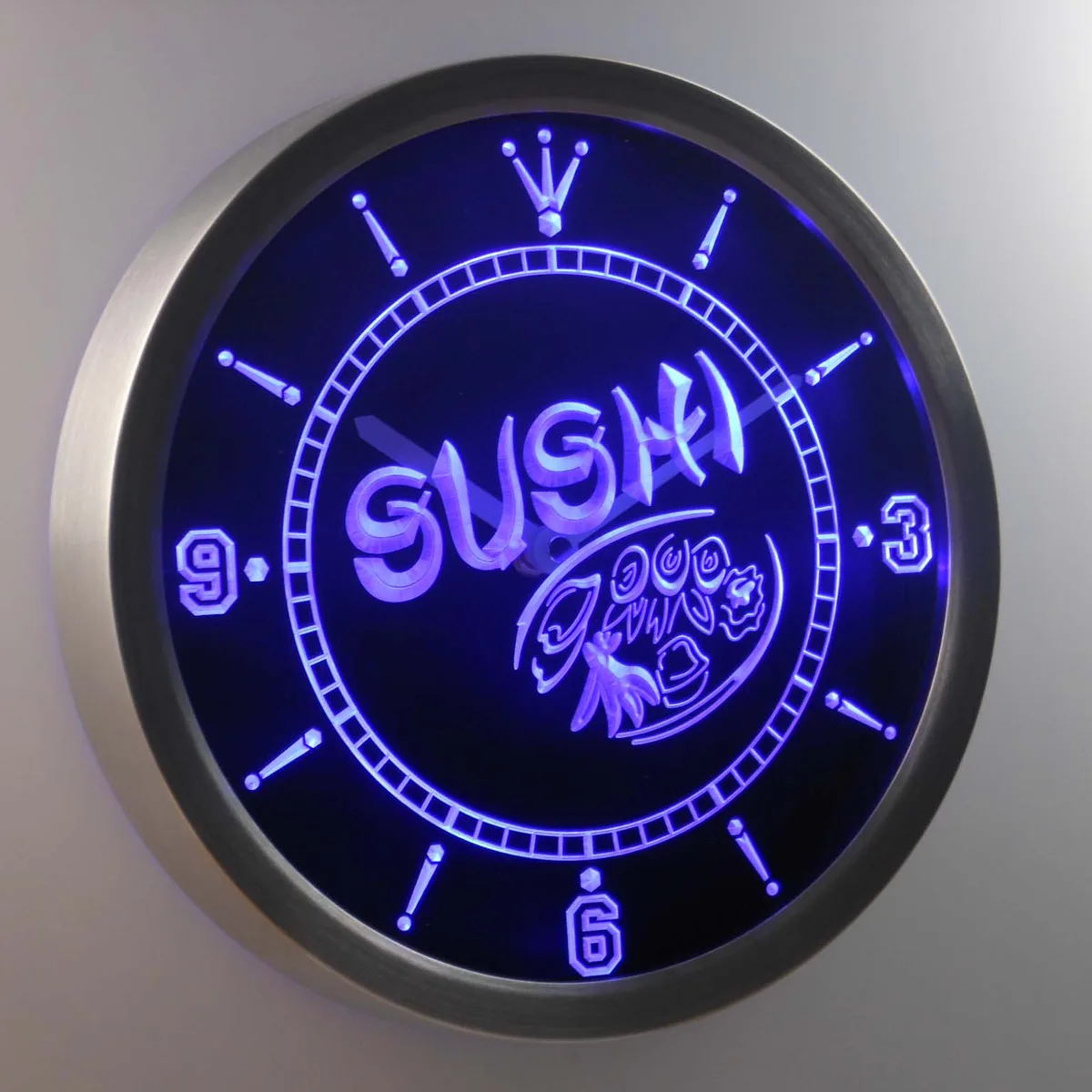 Sushi Plate LED Neon Wall Clock