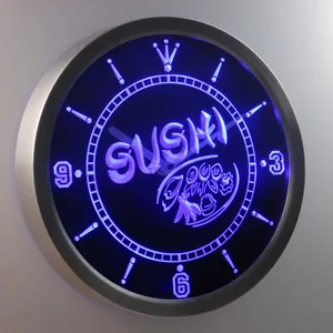 Sushi Plate LED Neon Wall Clock