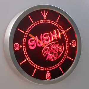 Sushi Plate LED Neon Wall Clock