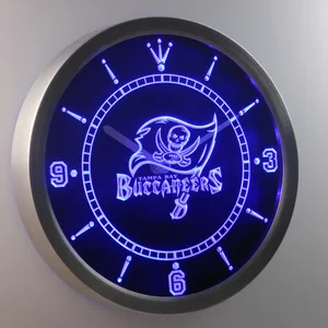 Tampa Bay Buccaneers LED Neon Wall Clock