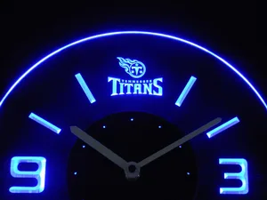 Tennessee Titans Modern LED Neon Wall Clock