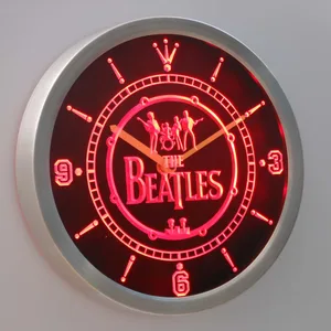 The Beatles   Logo in Bass Drum LED Neon Wall Clock