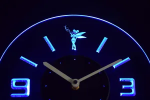 Tinkerbell Modern LED Neon Wall Clock