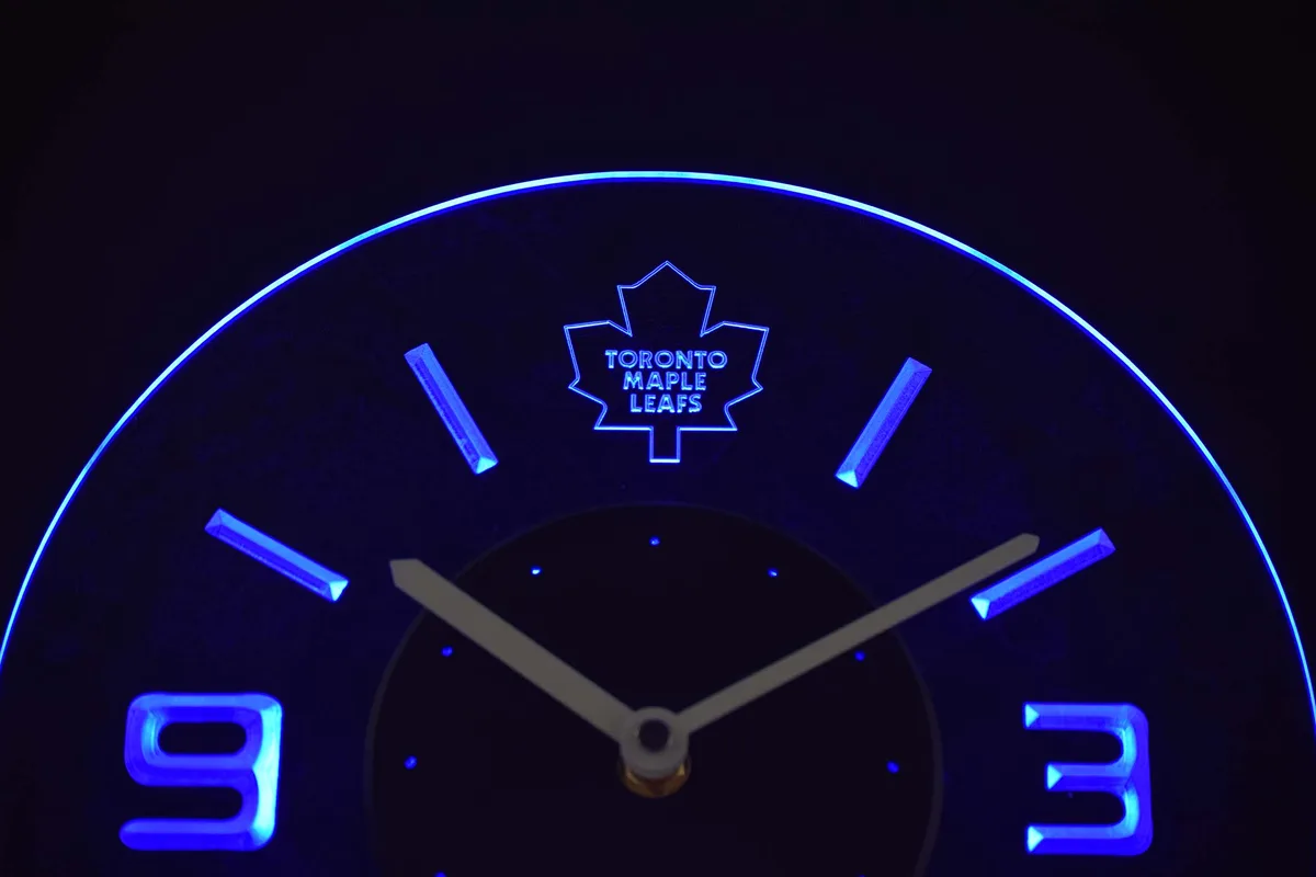 Toronto Maple Leafs Modern LED Neon Wall Clock
