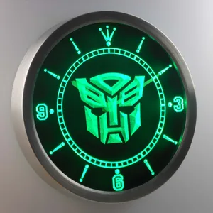 Transformers Autobots Icon LED Neon Wall Clock
