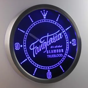 True Blood   Fangtasia LED Neon Wall Clock
