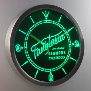 True Blood   Fangtasia LED Neon Wall Clock