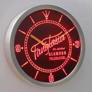 True Blood   Fangtasia LED Neon Wall Clock
