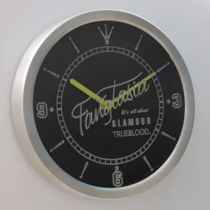 True Blood   Fangtasia LED Neon Wall Clock