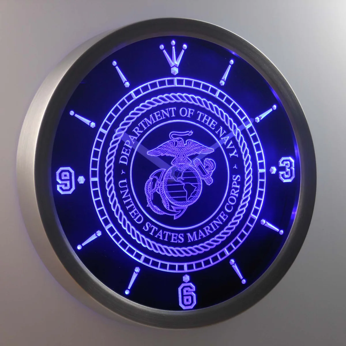 US Marine Corps LED Neon Wall Clock