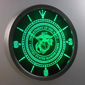 US Marine Corps LED Neon Wall Clock