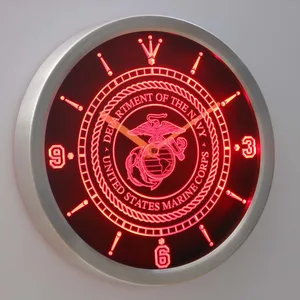 US Marine Corps LED Neon Wall Clock