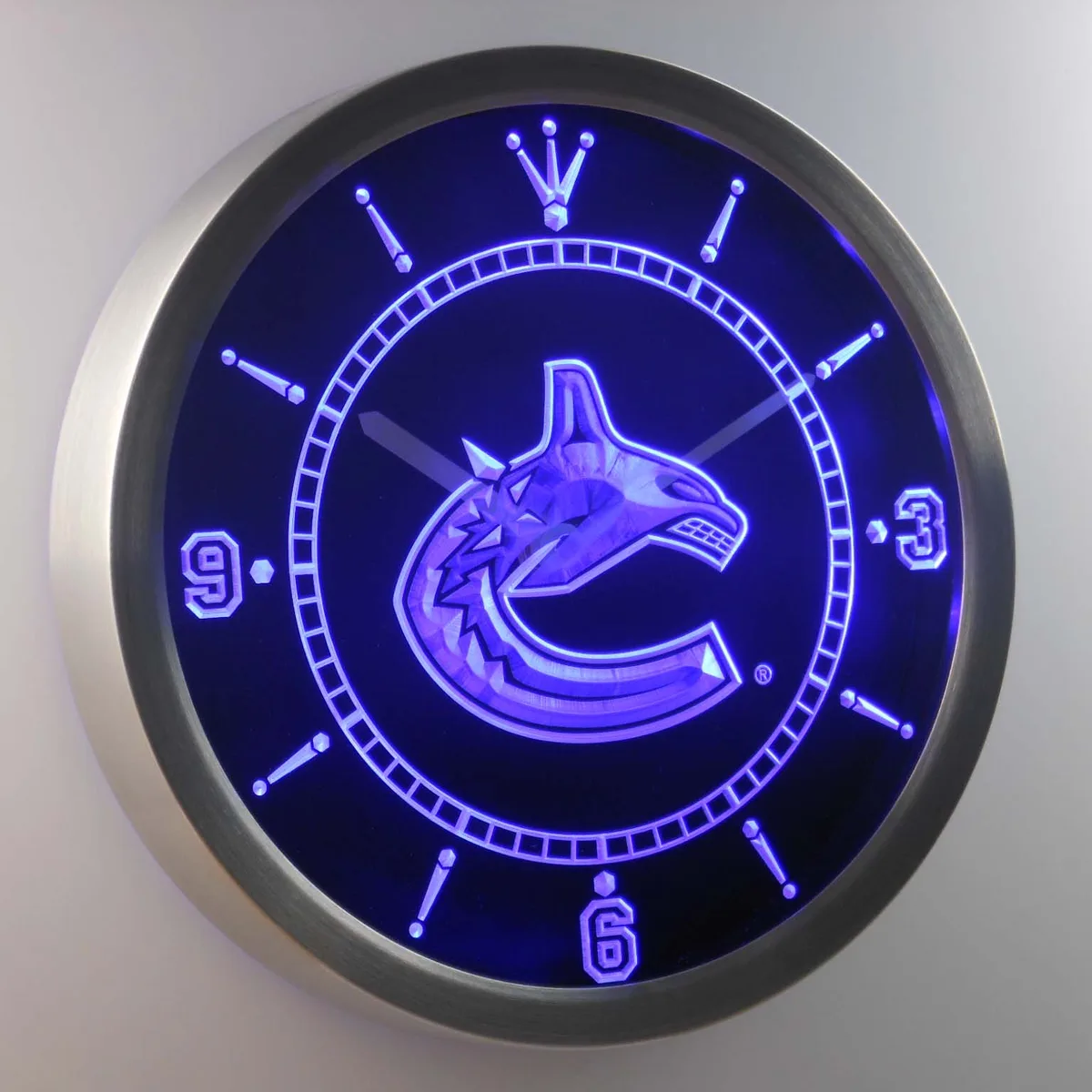 Vancouver Canucks LED Neon Wall Clock