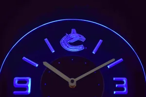 Vancouver Canucks Modern LED Neon Wall Clock