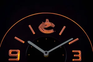 Vancouver Canucks Modern LED Neon Wall Clock